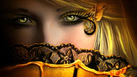 Golden Glance Fantasy Art wallpaper