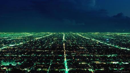Glimmering Cityscape at Night wallpaper
