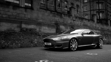 Sleek Monochrome Aston Martin Wallpaper wallpaper