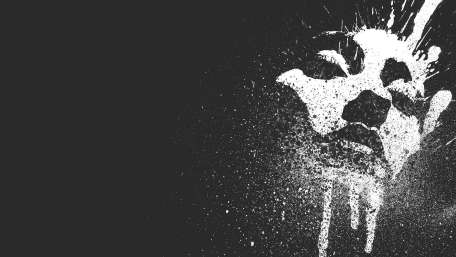 Ethereal White Expression on Dark Canvas wallpaper