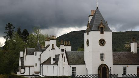 Charming Scottish Architecture Under Moody Skies wallpaper