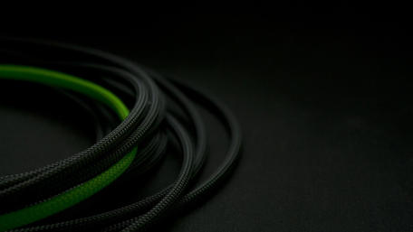 Wired Elegance Black and Green Cables wallpaper
