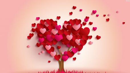 Whispers of Love in a Heart-Filled Breeze wallpaper