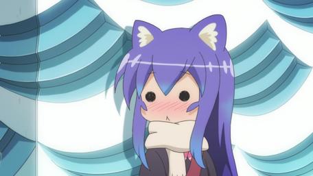 Cute Anime Cat Girl Surprised Expression wallpaper