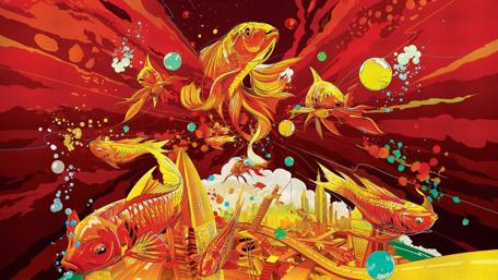Vibrant Celebration of Prosperity and Joy wallpaper