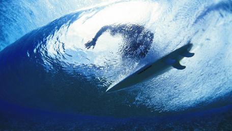 Riding the Wave's Barrel wallpaper