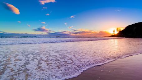 Serene Sunset at the Shoreline wallpaper