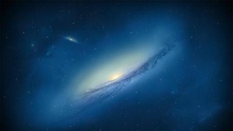 Cosmic Serenity in Blue Shades wallpaper