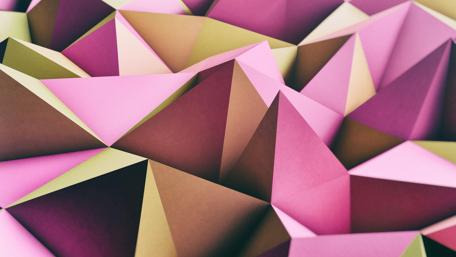 Geometric Dreamscape in Bold Colors wallpaper
