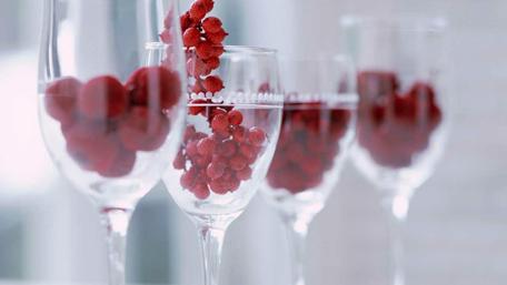 Vibrant Berries in Elegantly Arranged Glasses wallpaper