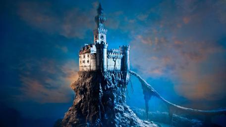 Mystical Castle in the Clouds wallpaper