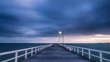 Tranquil Evening at the Pier wallpaper