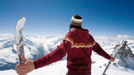 Epic Snowboard Adventure in the Mountains wallpaper
