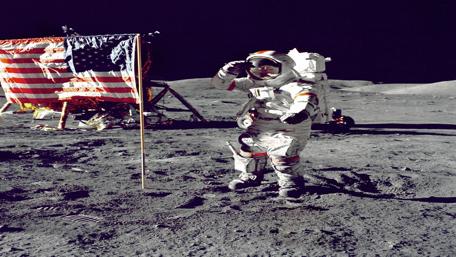 Historic Moon Landing Moment of Courage and Discovery wallpaper