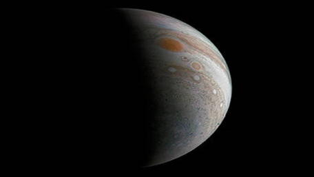 Majestic Jupiter in Cosmic Darkness wallpaper