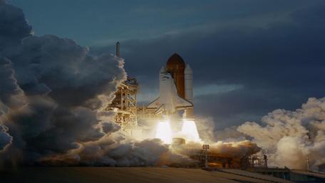 Majestic Launch of Atlantis into the Cosmos wallpaper