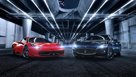Dream Cars in a Stunning Urban Setting wallpaper