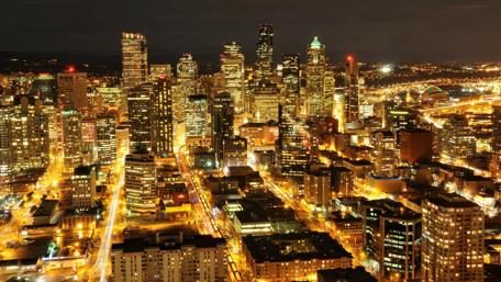 Radiant Urban Nightscape wallpaper