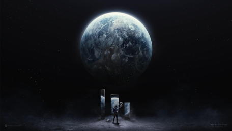 Voyage to Infinity Beyond Earth’s Horizon wallpaper