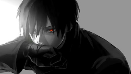 Mysterious Hei in Monochrome wallpaper