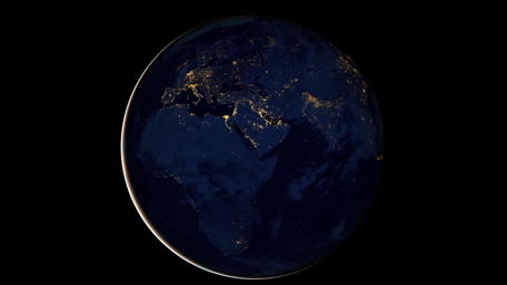 A Nighttime View of Earth from Space wallpaper