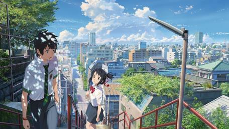 Anime School Day in the City wallpaper