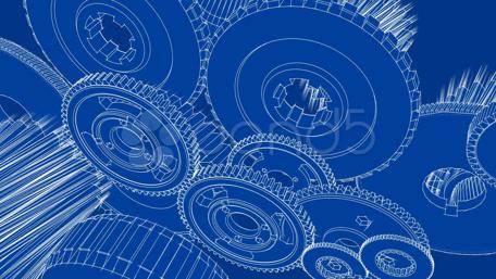 Blue Gear Design for Modern Spaces wallpaper