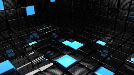 Geometric Depth in Blue Light wallpaper