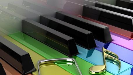Vibrant Spectrum of Piano Melodies wallpaper