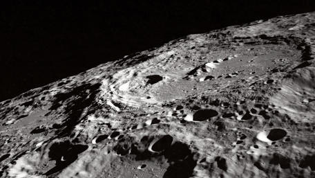 Moon Surface in Monochrome Beauty wallpaper