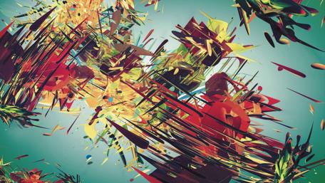 Colorful Abstract Explosion in 3D Artistry wallpaper