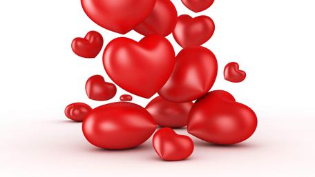 Hearts in Harmony 3D Art for Romance and Love wallpaper