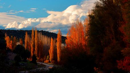 Autumn Serenity in Valdanzuelo Spain wallpaper