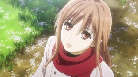 Chihaya's Serene Moment in Blooming Meadow wallpaper