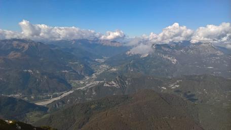 Majestic Mountain Landscape Above the Valley wallpaper