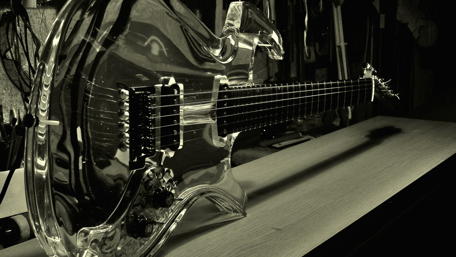 Transparent Electric Guitar Elegance wallpaper