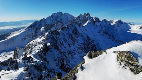 Majestic Peaks of the High Tatras in Winter Snow wallpaper