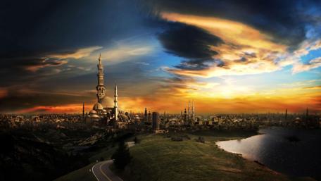 Ancient fantasy world wallpaper