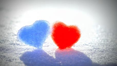 Frozen Hearts in Winter Wonderland wallpaper