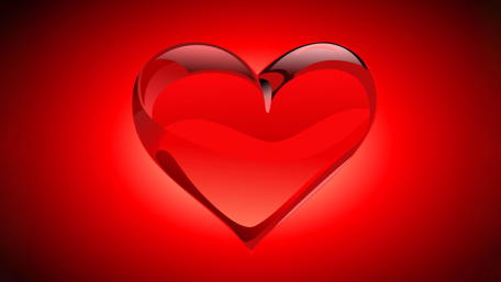 Heart of Passion in Deep Red wallpaper