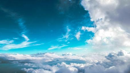 Vast Blue Sky Above the Clouds wallpaper