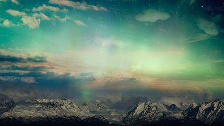 Northern lights in Alaska wallpaper