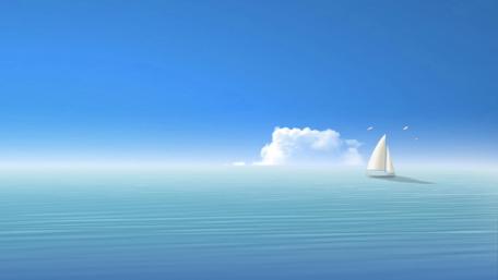 Serene Sailing in Tranquil Waters wallpaper