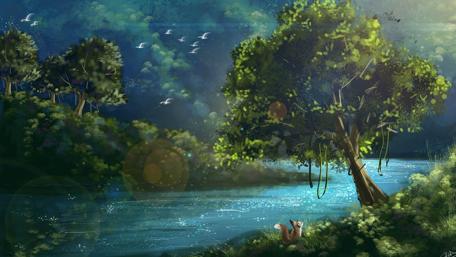 Mystical Forest Retreat wallpaper
