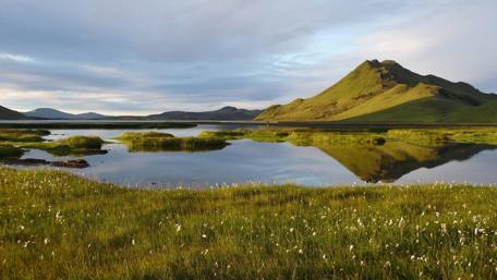 Serene Lake Reflections in Nature's Embrace wallpaper