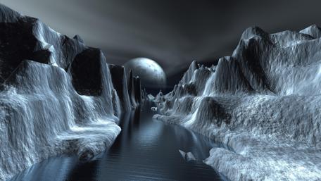 Frozen Lunar Landscape wallpaper