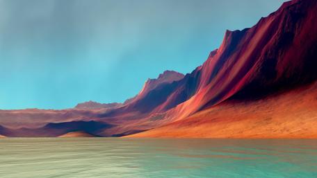 Serene Desert Oasis Viewpoint wallpaper