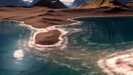 Serenity of Nature's Shoreline wallpaper