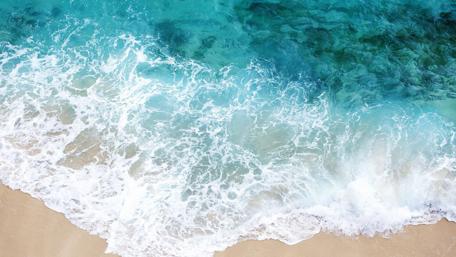 Waves Caressing the Shoreline for Serenity wallpaper