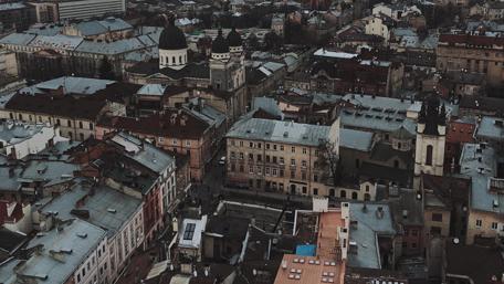 Lviv's Charming Cityscape View wallpaper